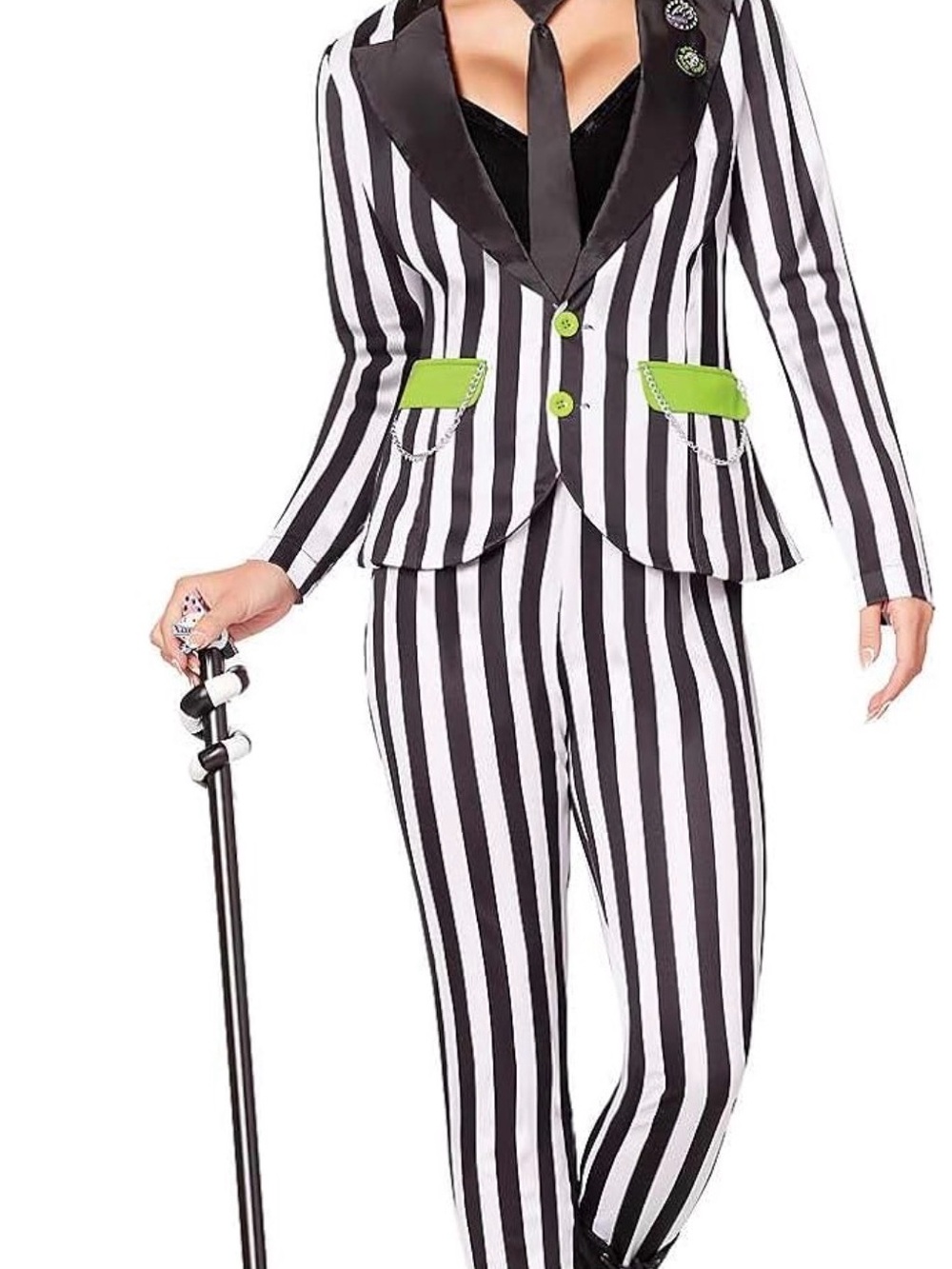 Beetlejuice Adult Suit Costume and wig official Licensed adult costume small 4–6